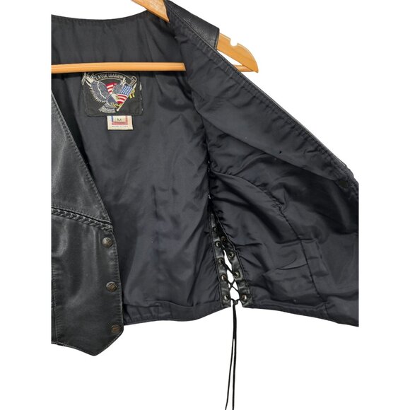 Classic Leather USA Made Black Vest M - Picture 8 of 9